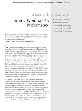 Tuning Windows 7'S Performance