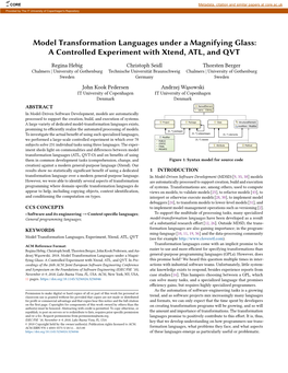Model Transformation Languages Under a Magnifying Glass:A Controlled Experiment with Xtend, ATL, And