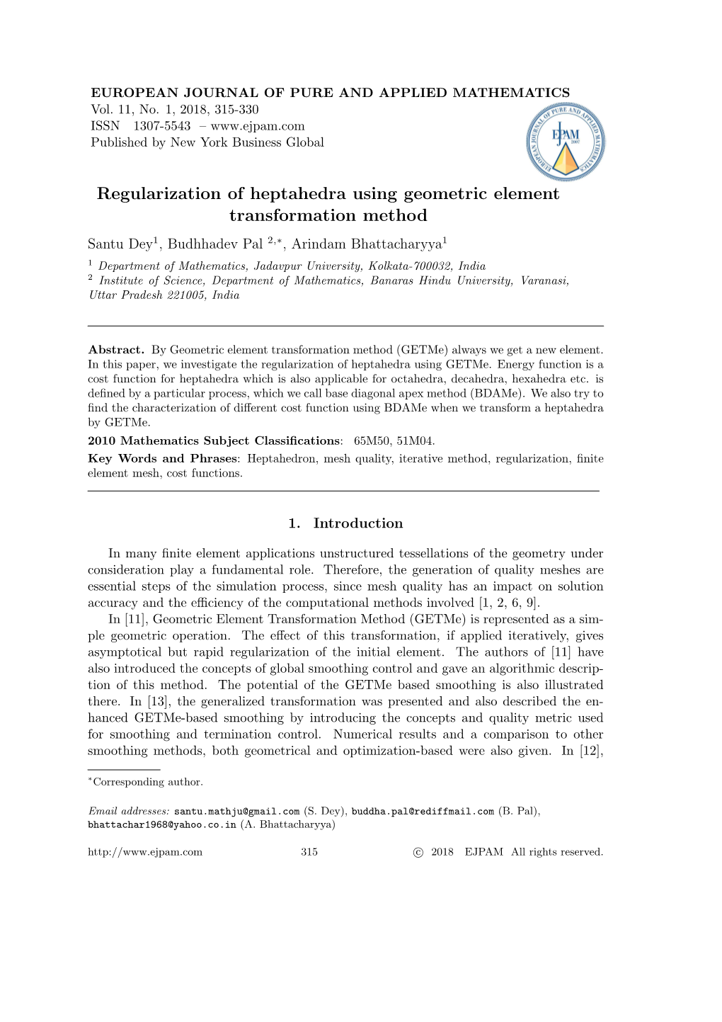 Regularization of Heptahedra Using Geometric Element Transformation