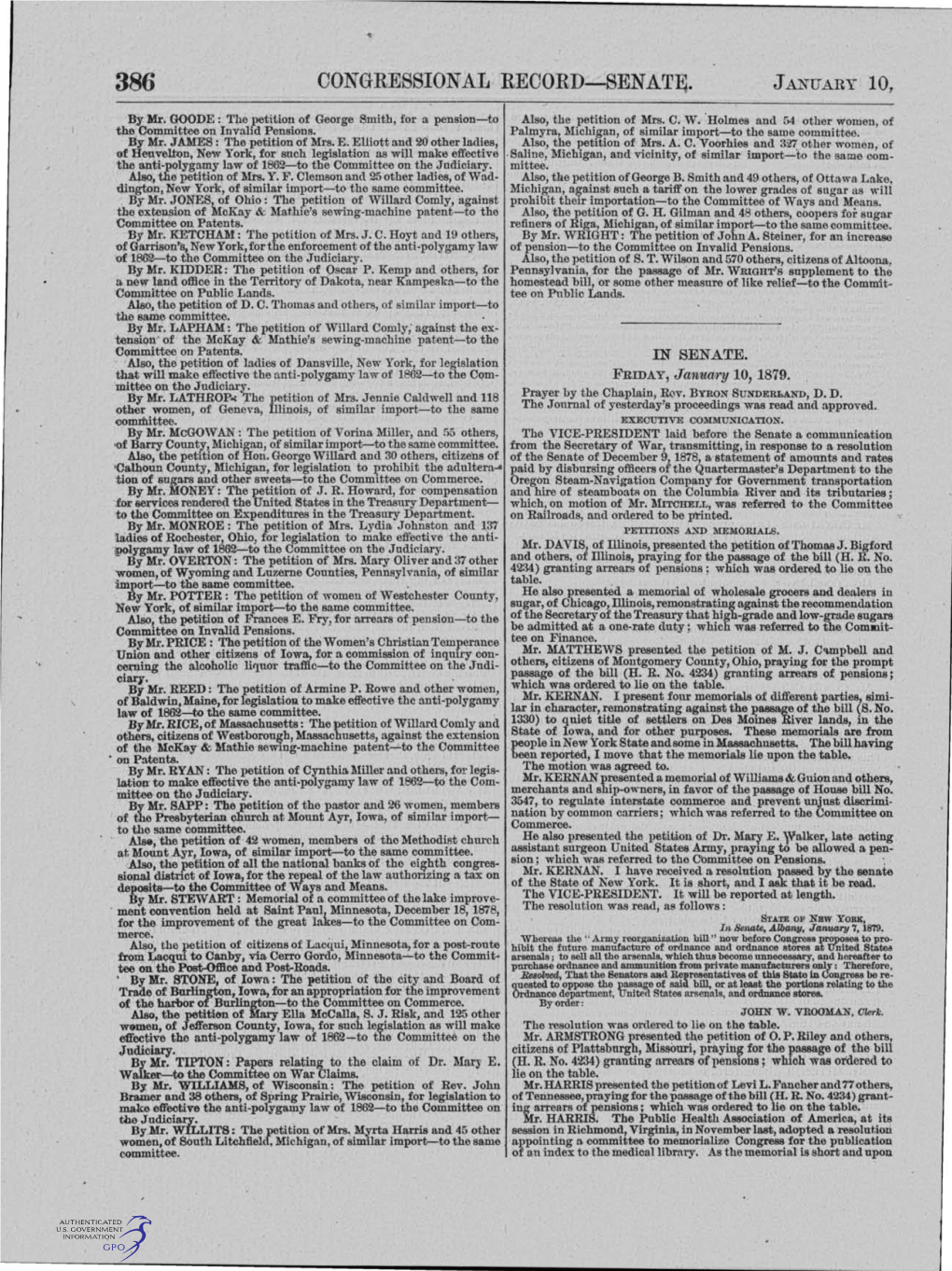 Congressional Record-Senat}4. January 10