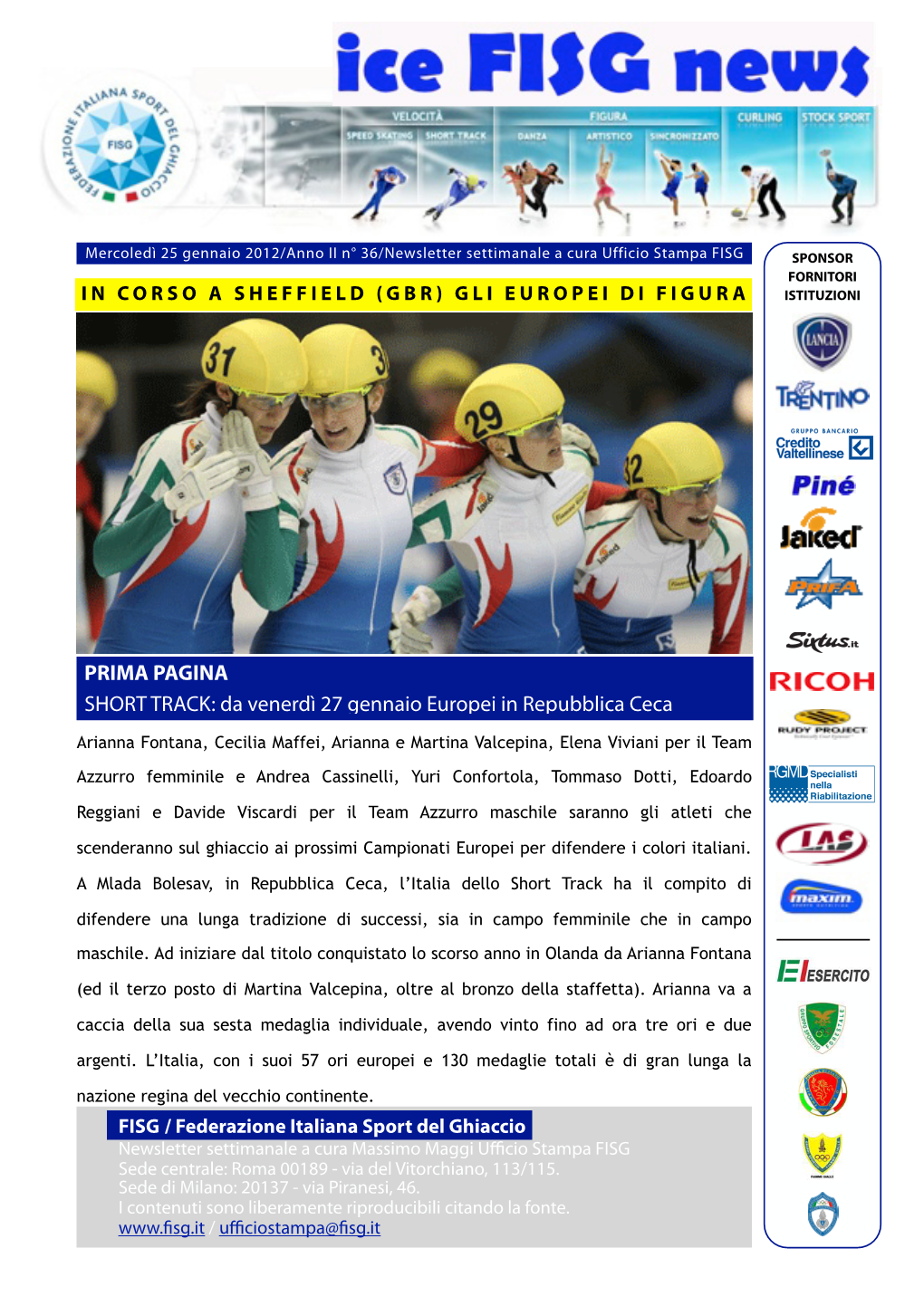 Newsletter Fisg 25-01-12