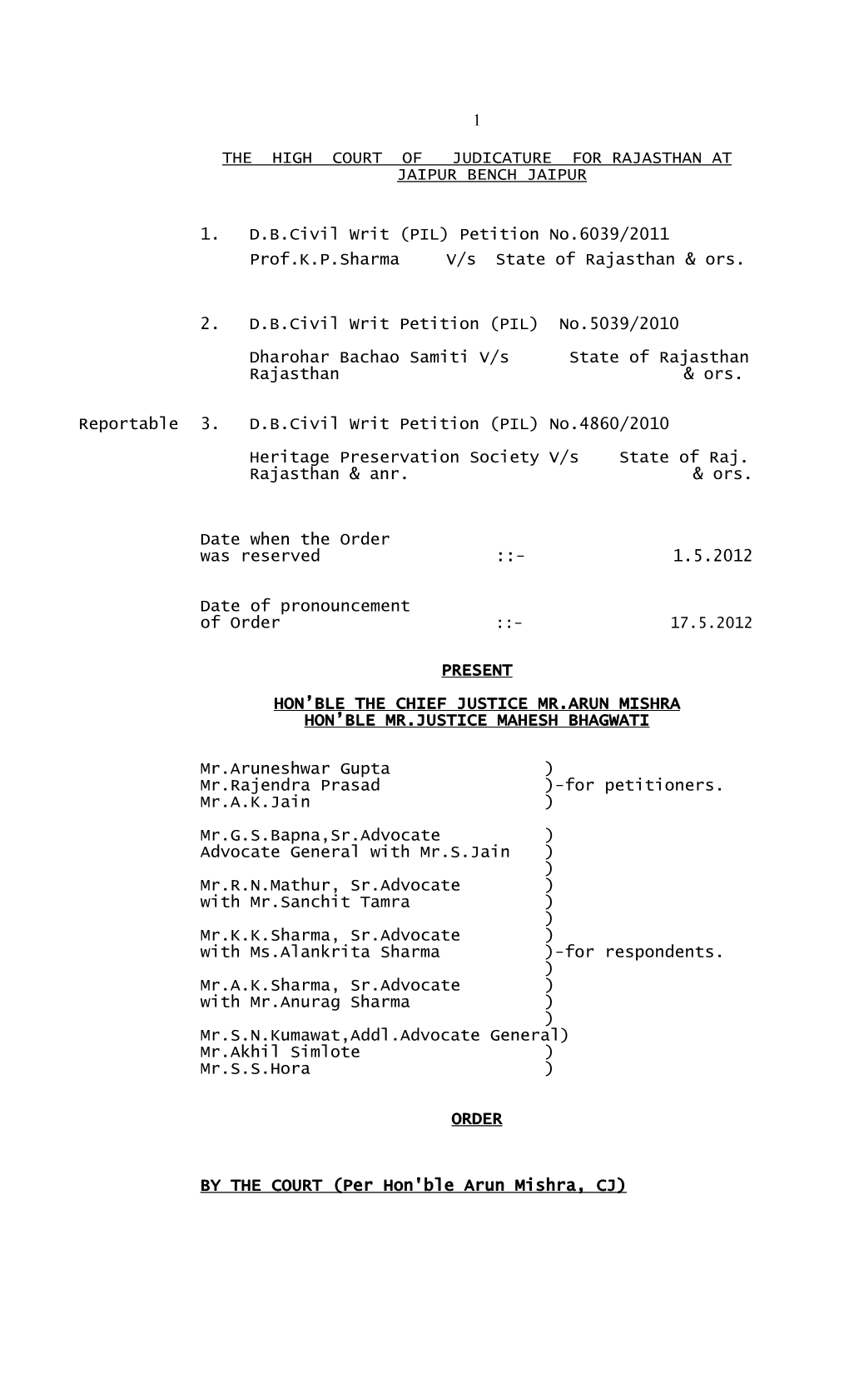 Jal Mahal Tourism Project High Court.Pdf