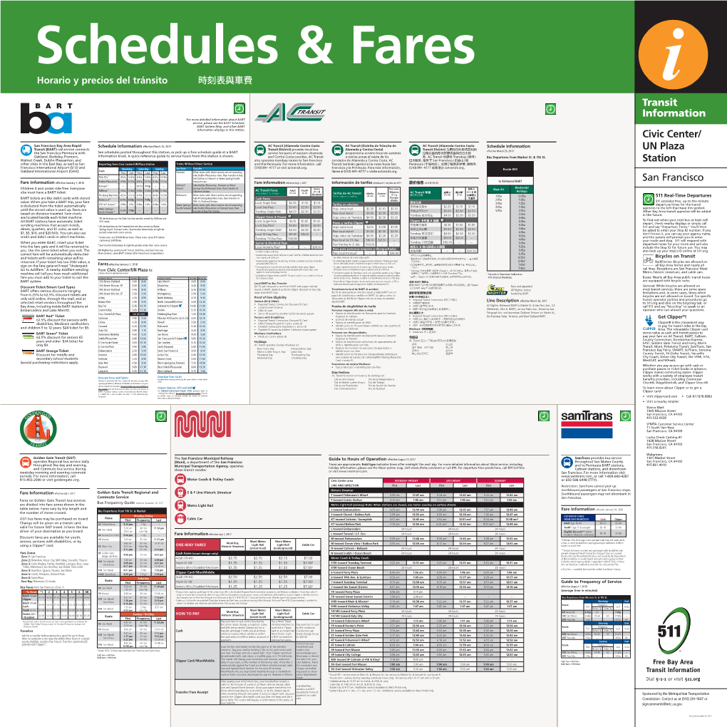 Transit Information Civic Center/ UN Plaza Station San Francisco