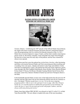 Danko Jones Celebrates 100Th Episode of Official Podcast