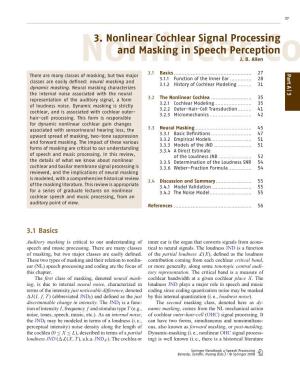 3. Nonlinear Cochlear Signal Processing and Masking in Speech Perception Nonlinearj