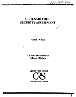 Crsiusaid Food Security Assessment