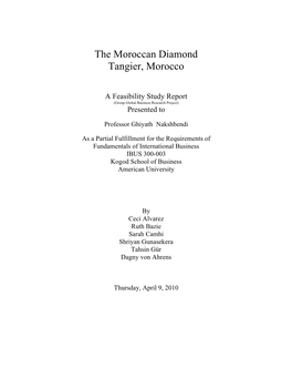 The Moroccan Diamond Tangier, Morocco