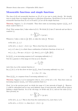 Measurable Functions and Simple Functions