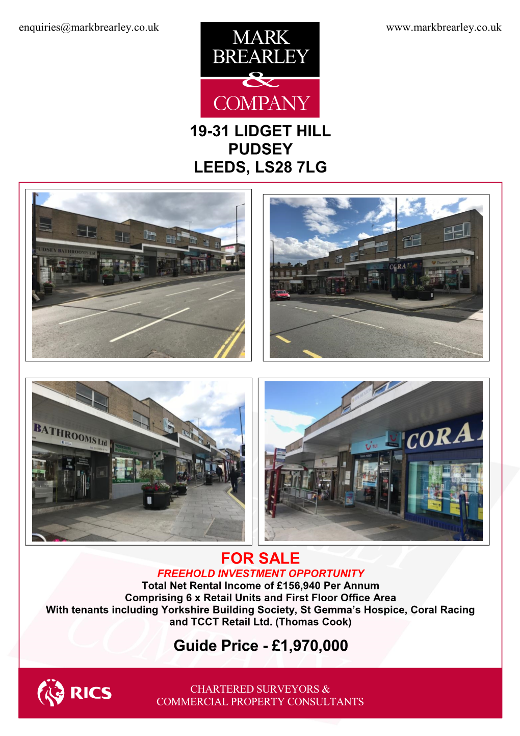 19-31 LIDGET HILL PUDSEY LEEDS, LS28 7LG for SALE Guide