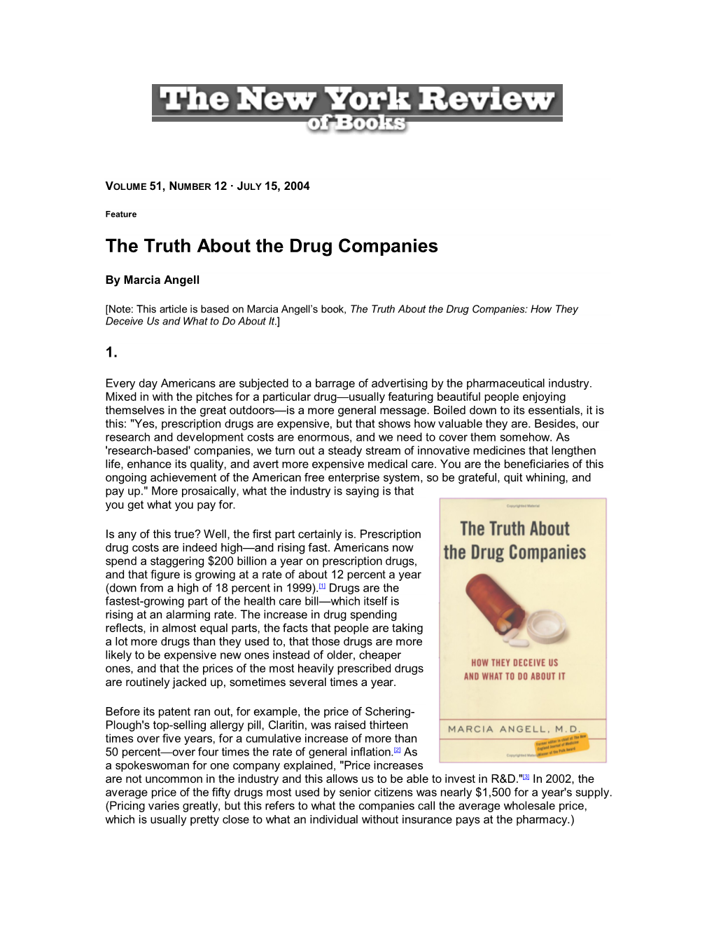 The Truth About the Drug Companies
