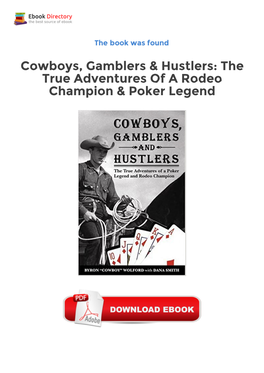 Ebook Cowboys, Gamblers & Hustlers: the True Adventures of A