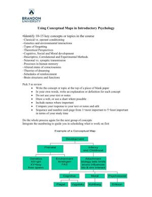 Using Conceptual Maps in Introductory Psychology