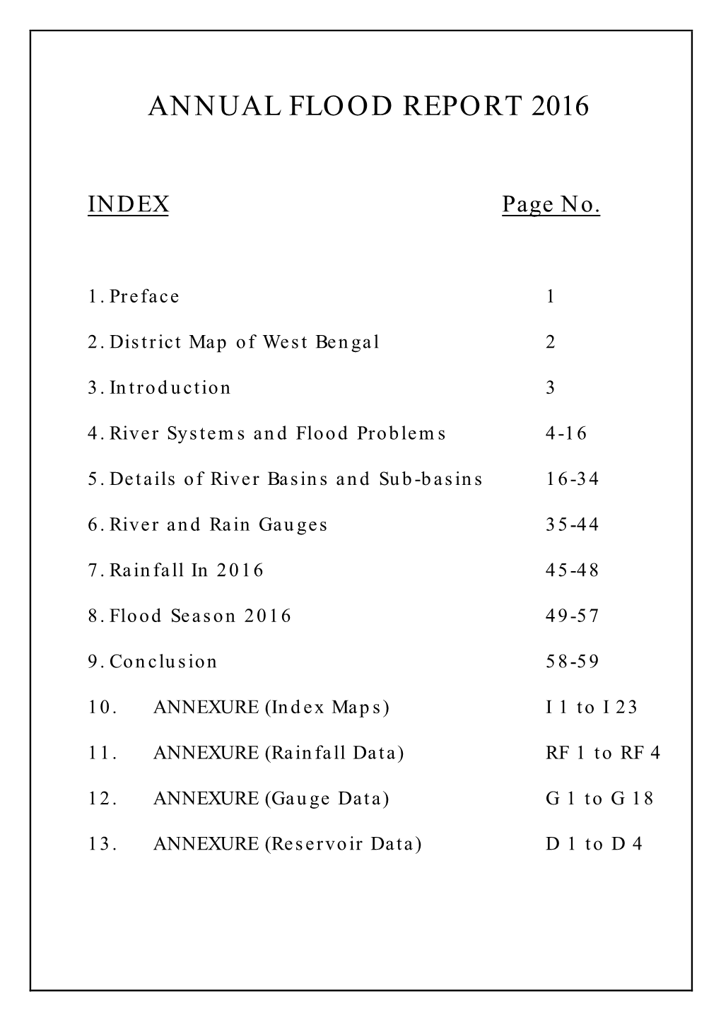 Annual Flood Report 2016