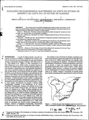 Evoluçao Paleogeografica Quaternaria Da Costa Do Estado De Sergipe E