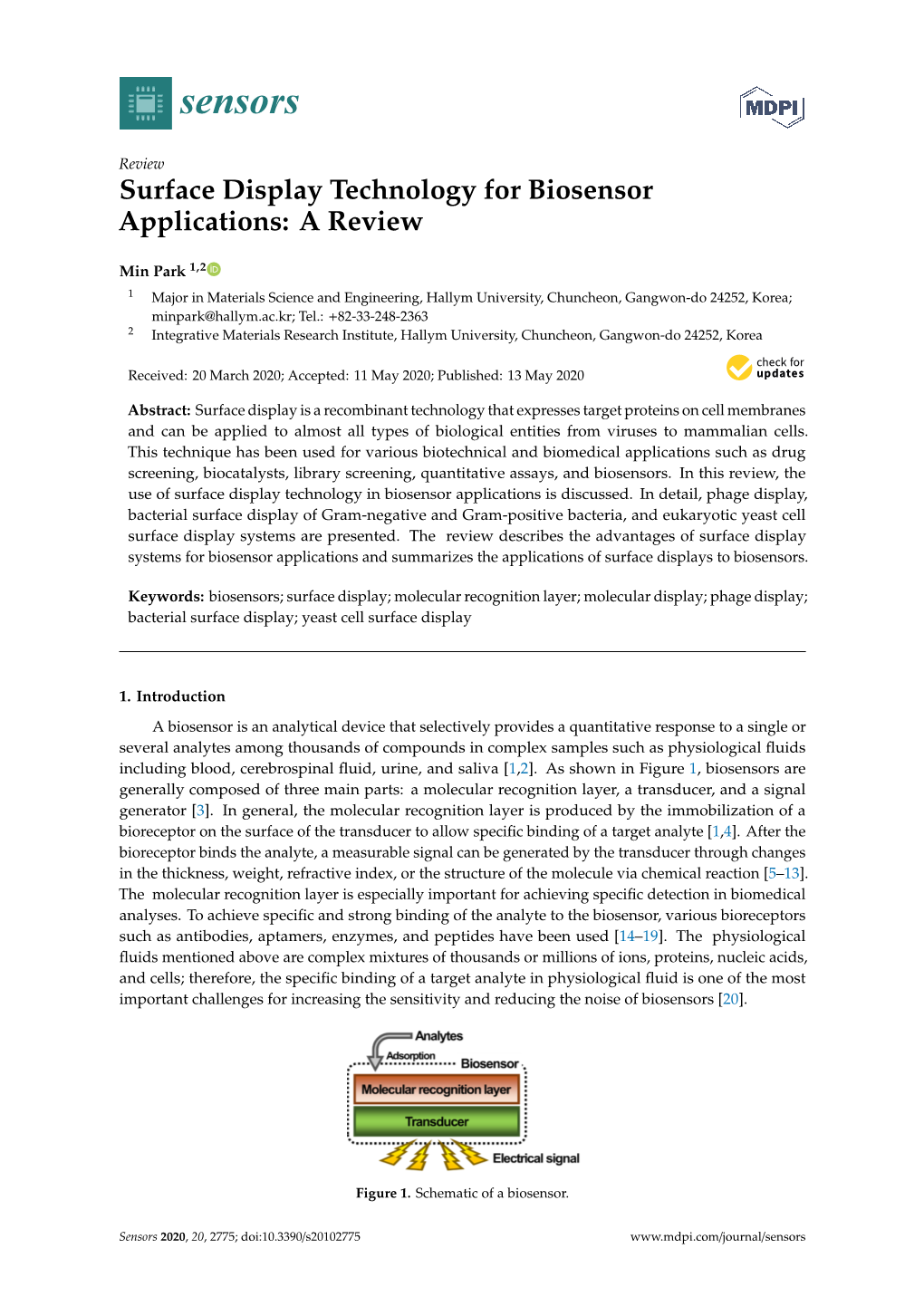 Surface Display Technology for Biosensor Applications: a Review