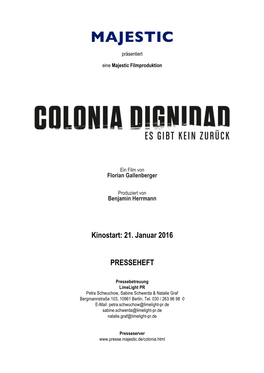 Colonia Dignidad Presseheft 2015-10-12