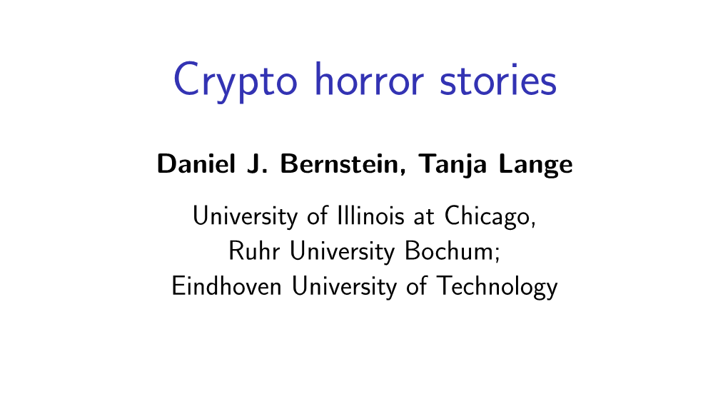 Crypto Horror Stories