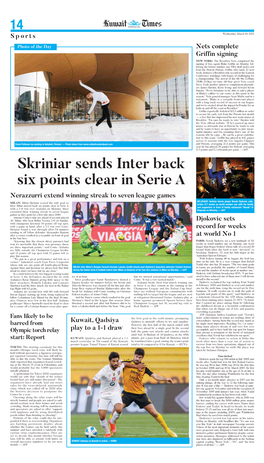 Skriniar Sends Inter Back Six Points Clear in Serie A