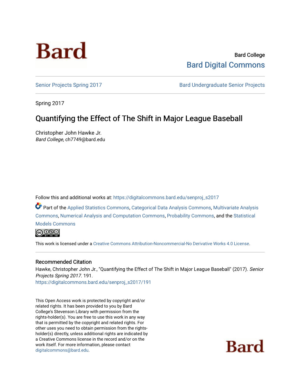 Quantifying the Effect of the Shift in Major League Baseball