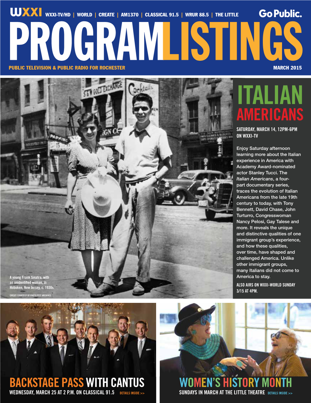 Italian Americans Saturday, March 14, 12Pm-6Pm on Wxxi-Tv