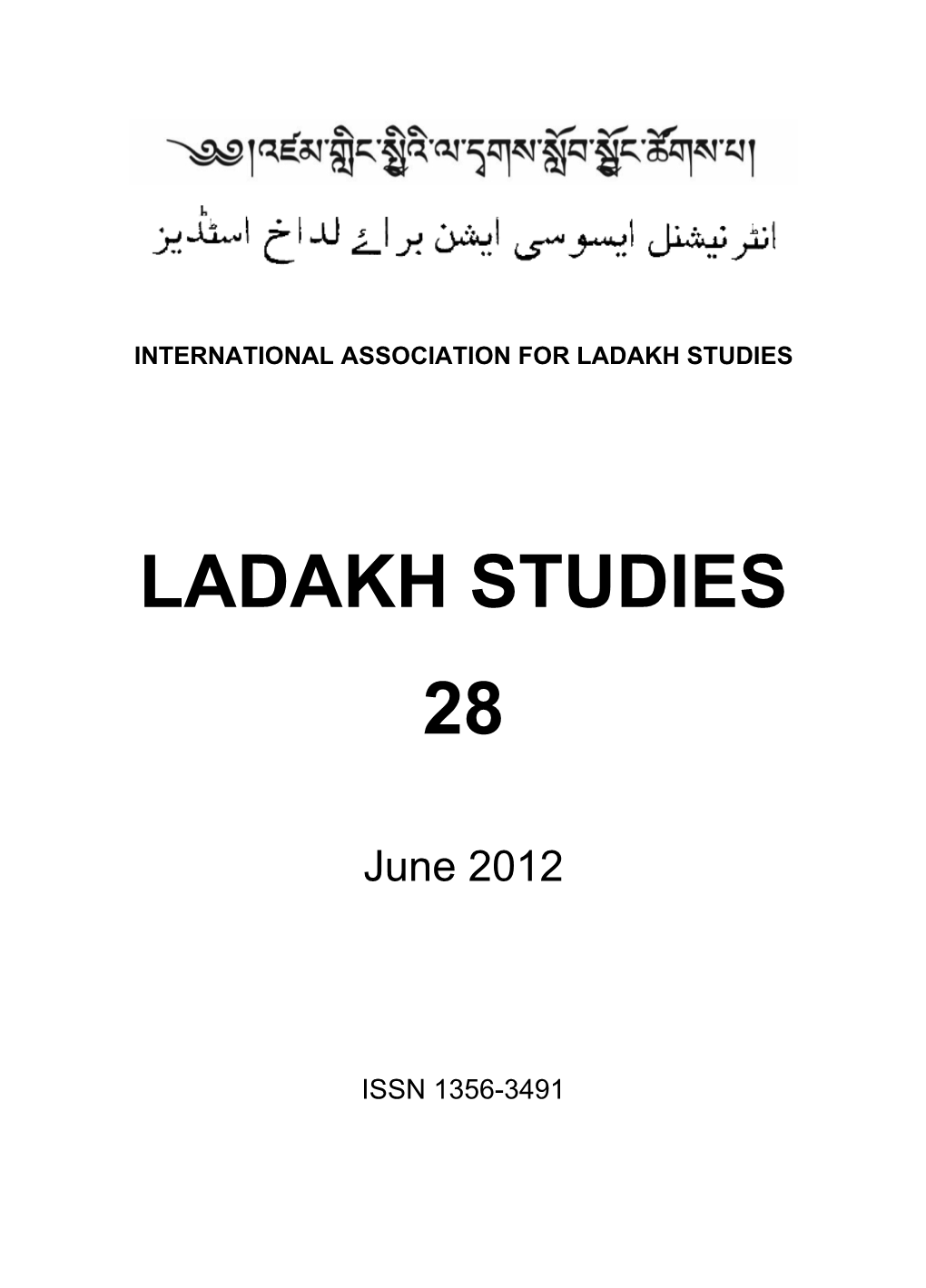 Ladakh Studies 28