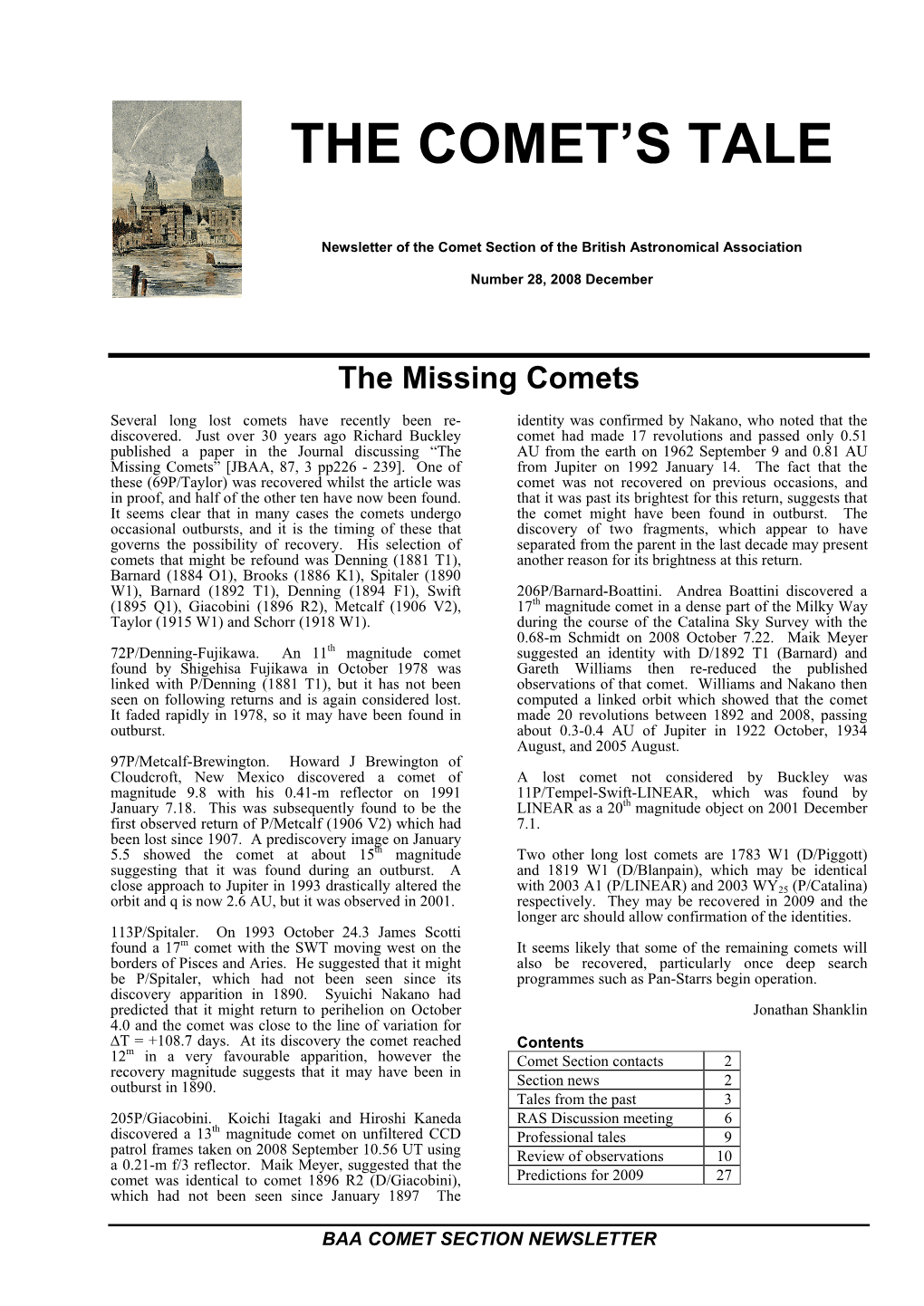 The Comet's Tale