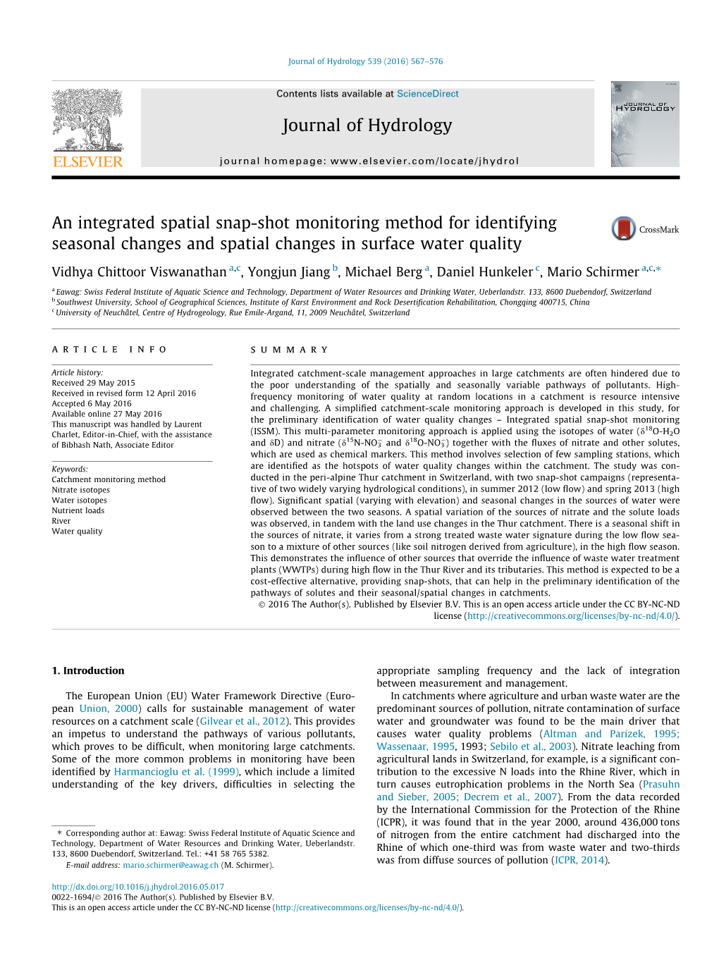 An Integrated Spatial Snap-Shot Monitoring Method for Identifying