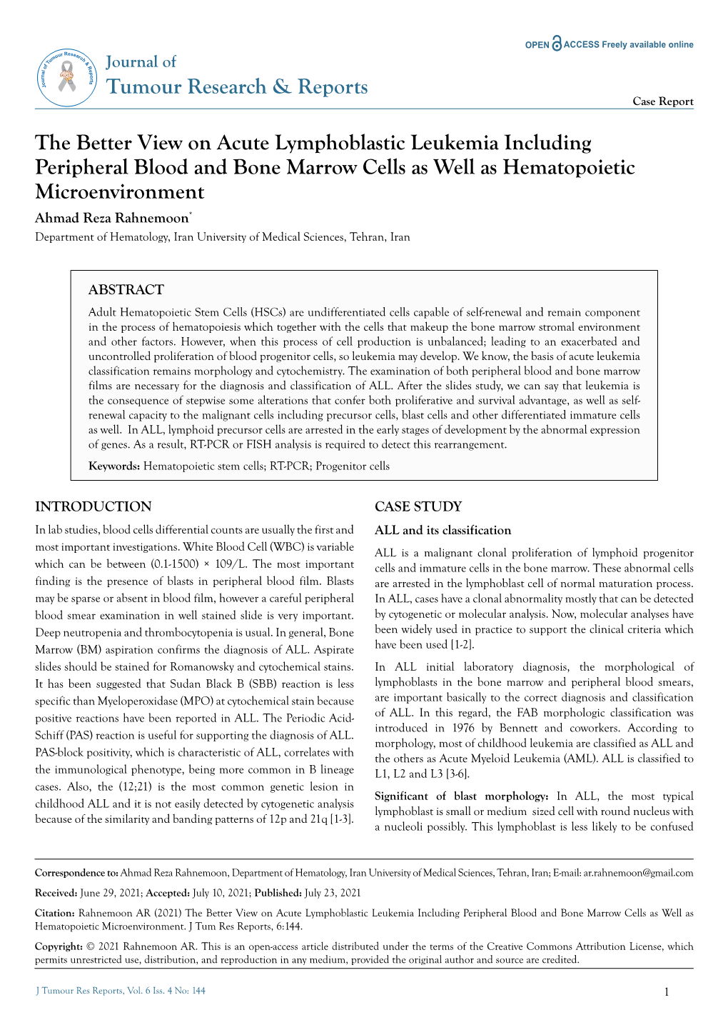 The Better View on Acute Lymphoblastic Leukemia Including