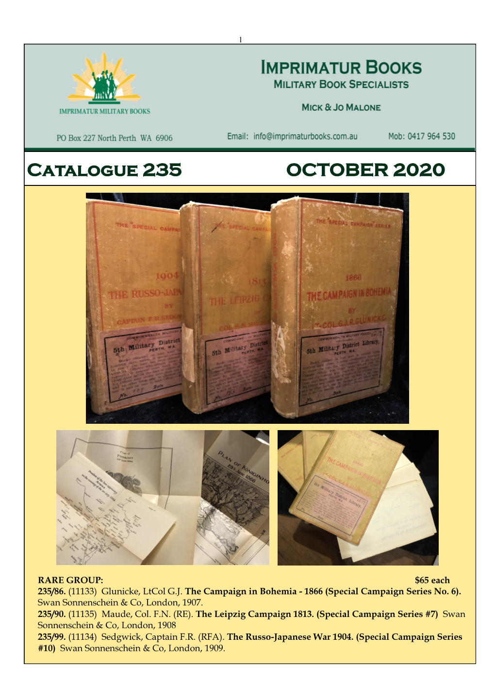 Catalogue 235 OCTOBER 2020