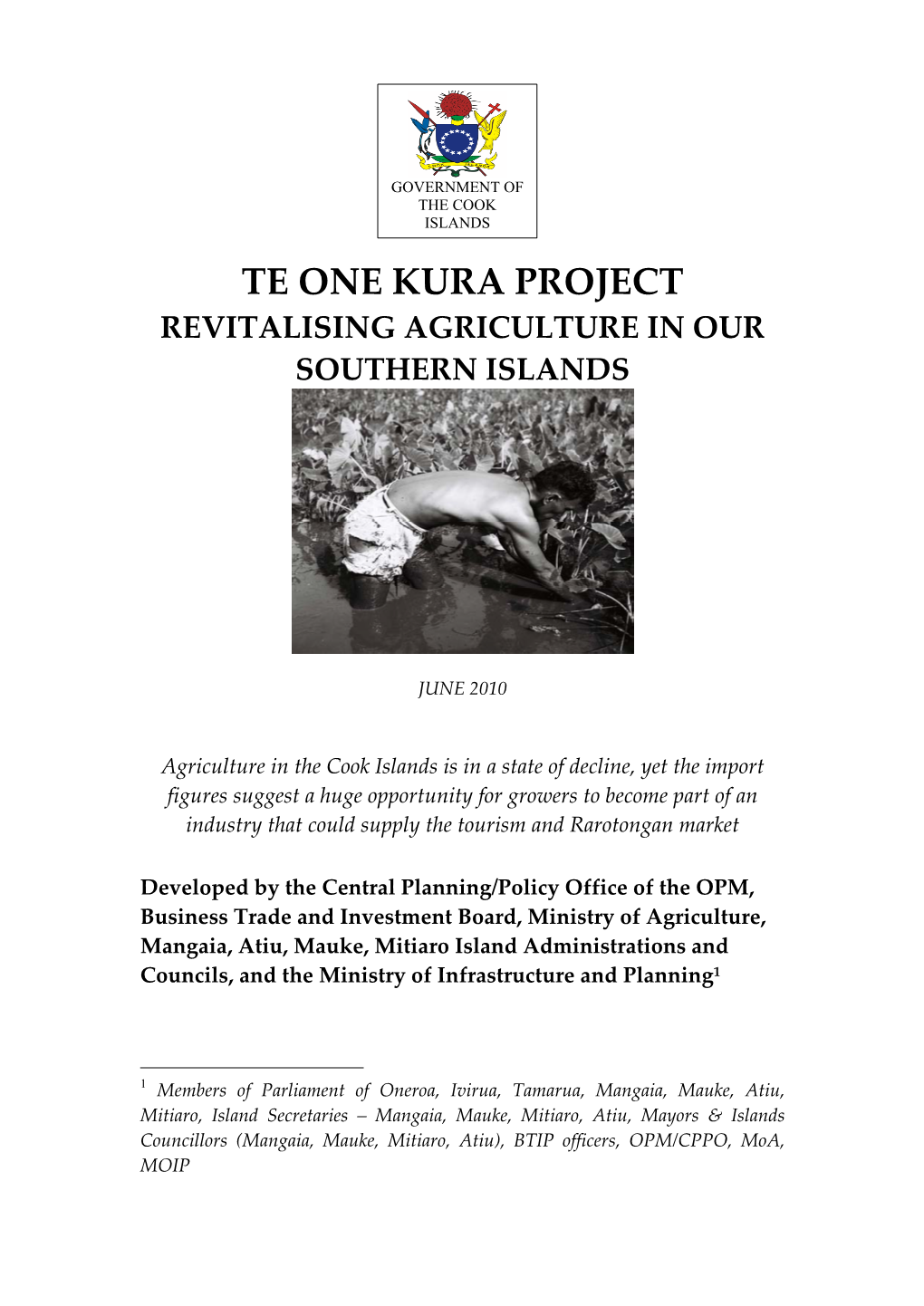 Te One Kura Project Revitalising Agriculture in Our Southern Islands