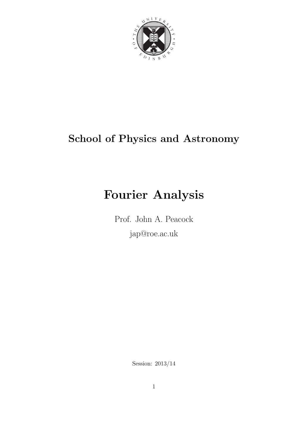 Fourier Analysis