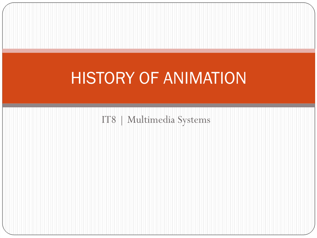 History of Animation