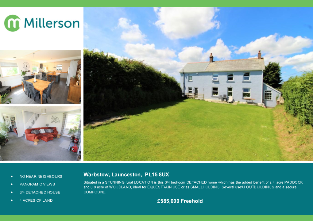 Warbstow, Launceston, PL15 8UX