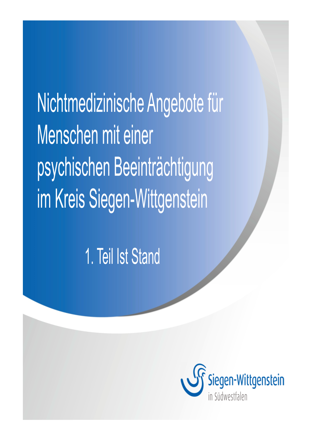 Sozialpsychiatrische Versorgung in Siegen-Wittgenstein