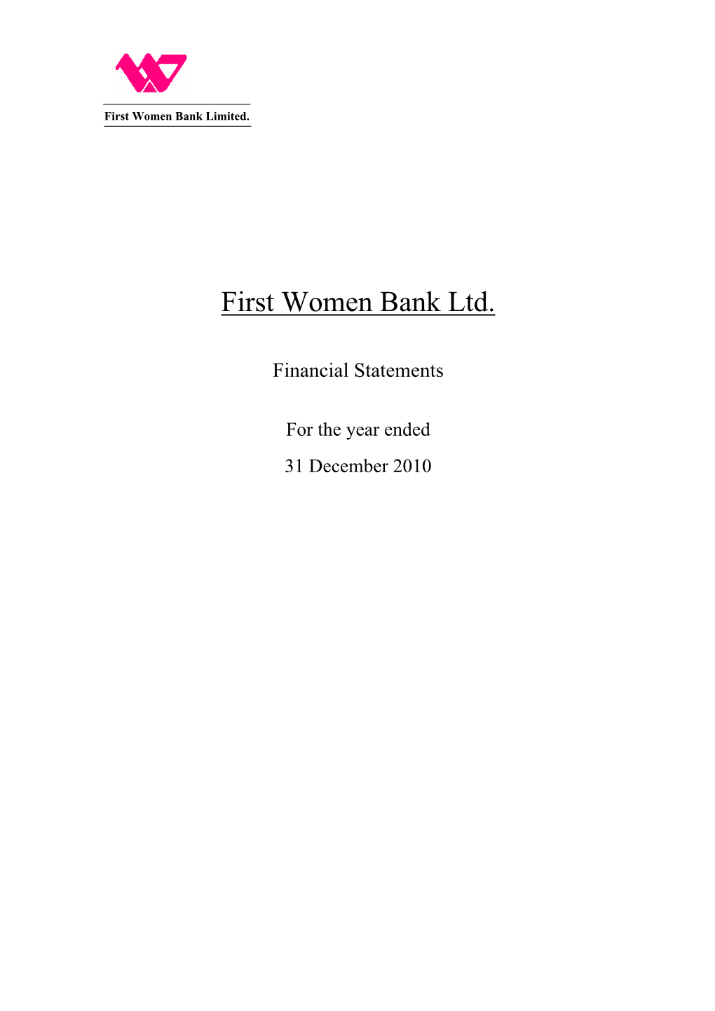 FWBL Annual Account 2010