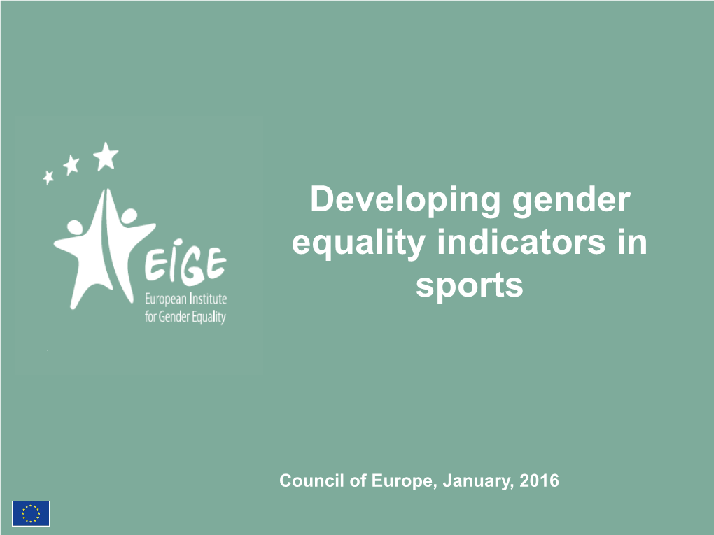 Developing Gender Equality Indicators in Sports