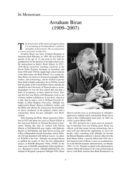 Avraham Biran (1909–2007)