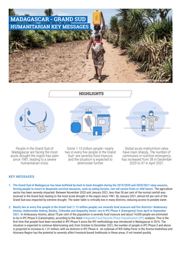 Madagascar - Grand Sud Humanitarian Key Messages