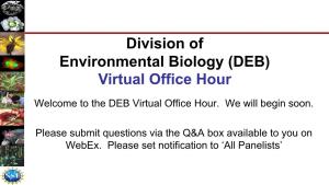 DEB Virtual Office Hour