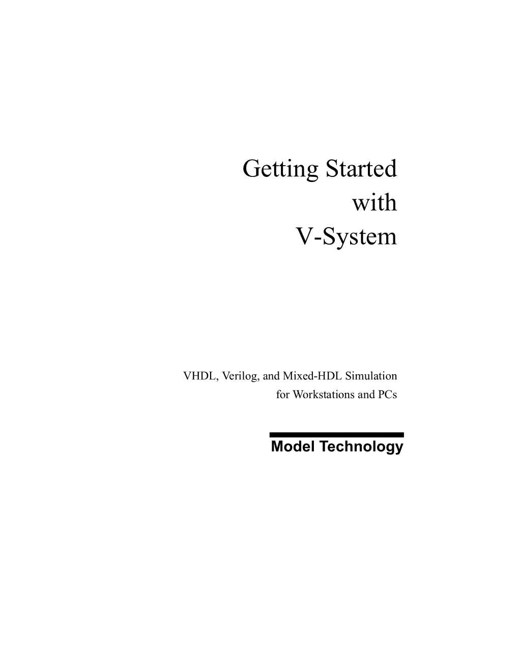 Getting Started with V-System