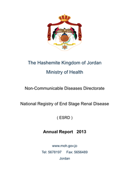 The Hashemite Kingdom of Jordan Ministry of Health