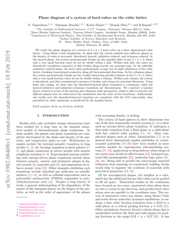 Phase Diagram of a System of Hard Cubes on the Cubic Lattice