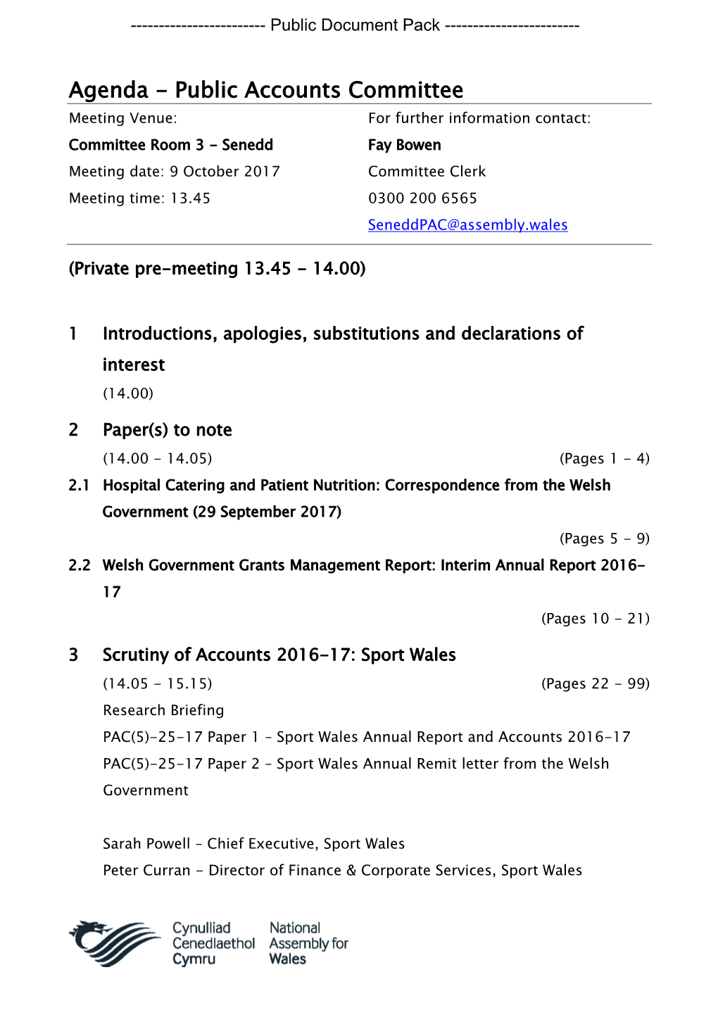 (Public Pack)Agenda Document for Public Accounts Committee, 09/10