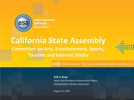 California State Assembly Committee on Arts, Entertainment, Sports, Tourism and Internet Media