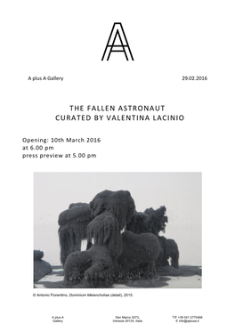 The Fallen Astronaut Curated by Valentina Lacinio