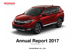 Annual Report 2017 Year Ended March 31, 2017