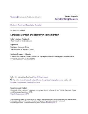 Language Contact and Identity in Roman Britain