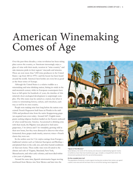 American Winemaking Comes of Age | 1