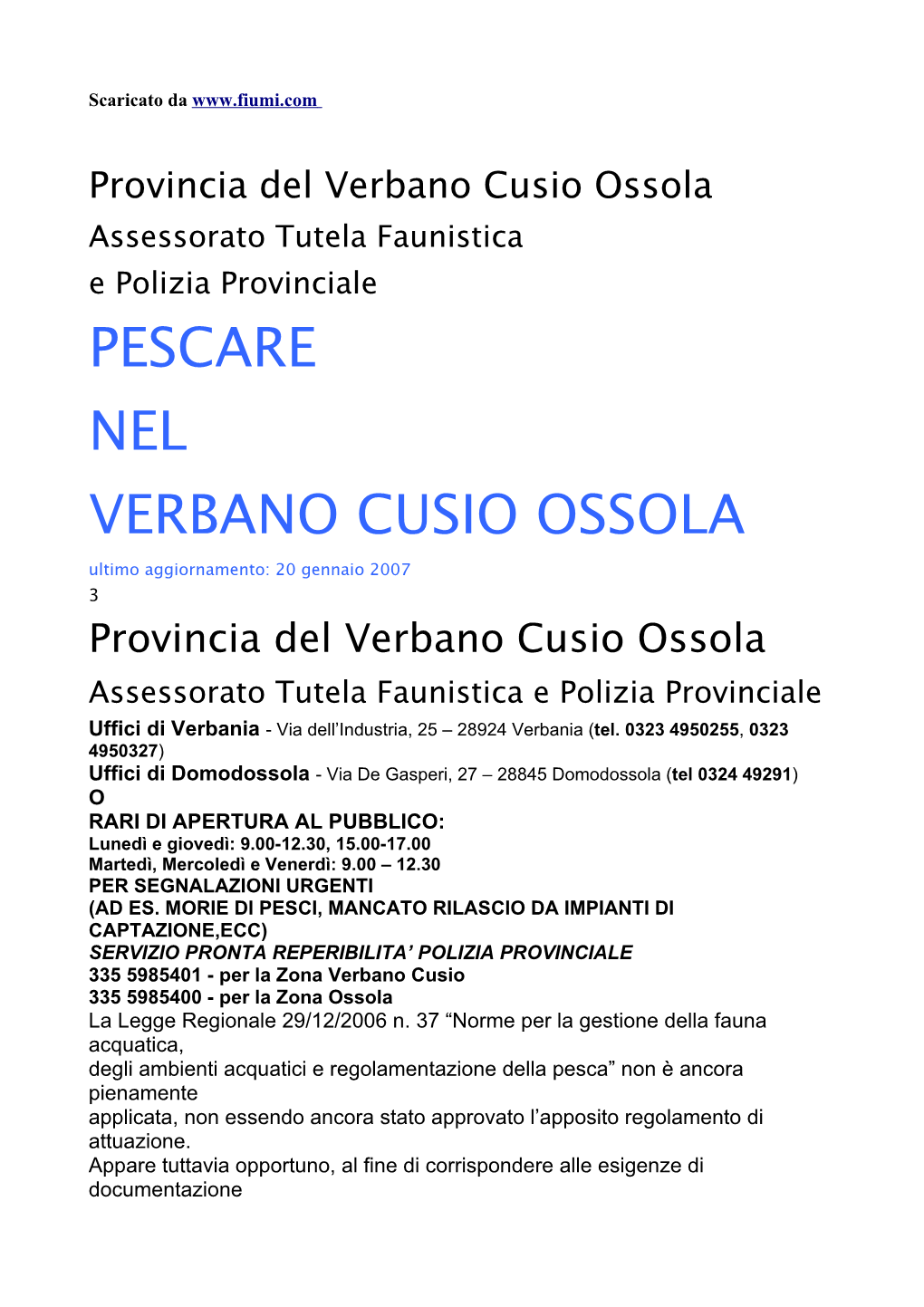 Pescare Nel Verbano Cusio Ossola