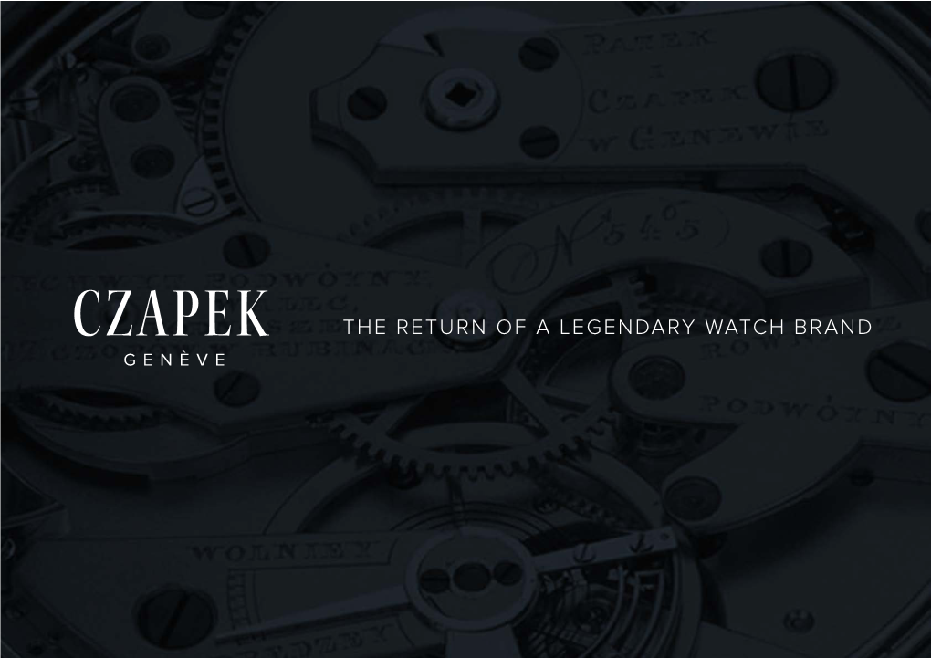 The Return of a Legendary Watch Brand Genève History Genève